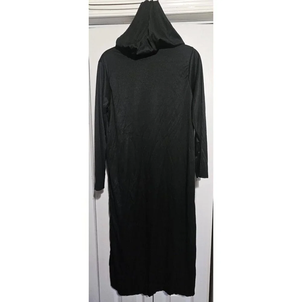 Kids Grim Reaper Halloween Costume Hooded Robe Skeleton Mask Evil Horror Boys LG